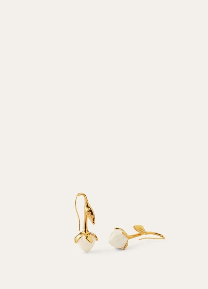 Linen Flower Bud Earrings