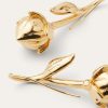 Linen Flower Bud Earrings
