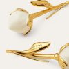 Linen Flower Bud Earrings