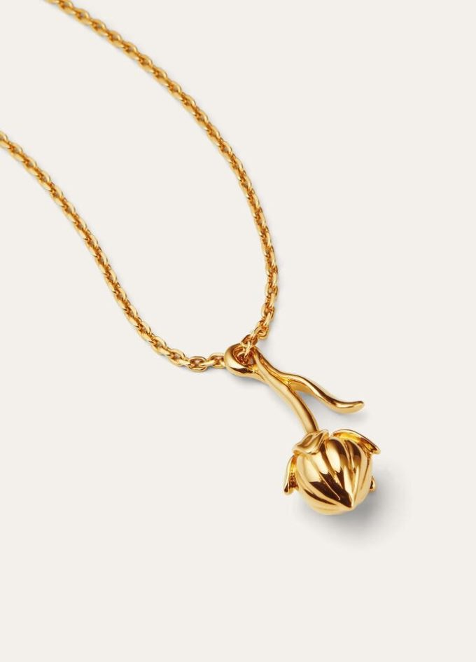 Linen Flower Bud Necklace Linen Flower Bud Necklace