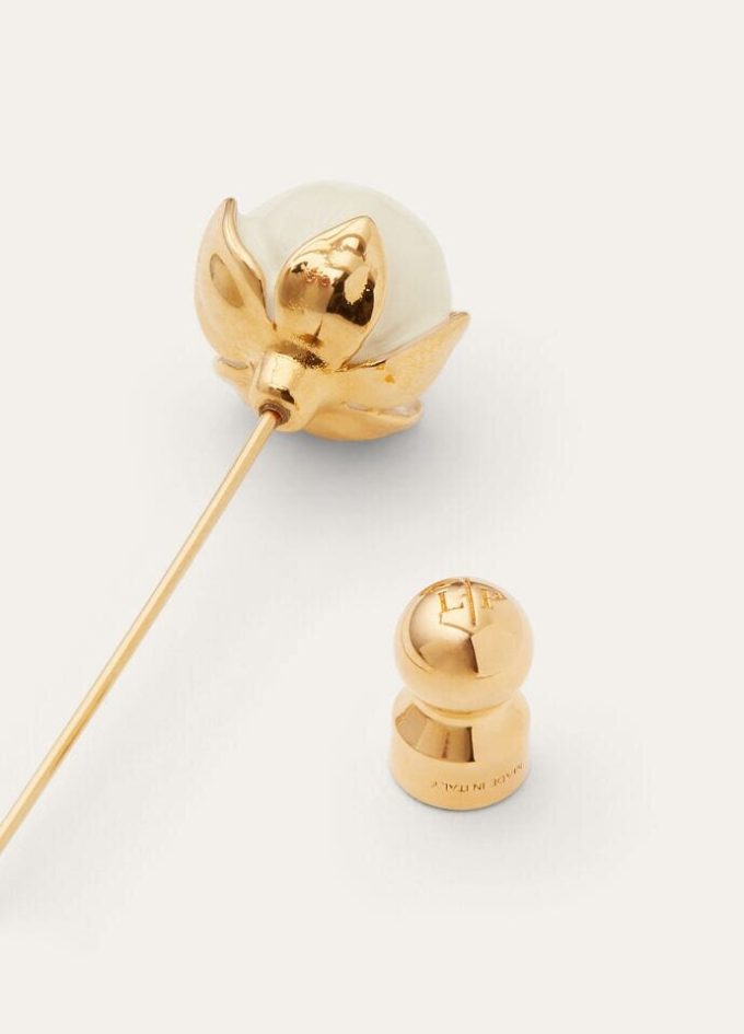Linen Flower Bud Pin